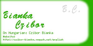 bianka czibor business card